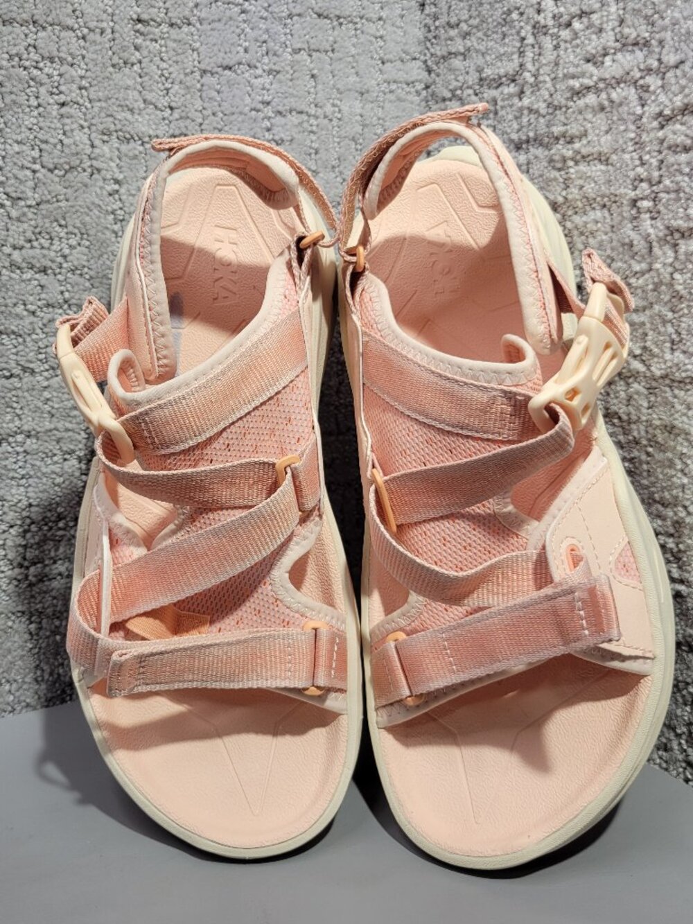 Hoka One One Infini Hike TC Women's Size US 9.5 B Dawn Light / Vanilla Sandals - Picture 3 of 16